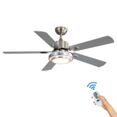 China Modern Simple ABS 52inch Blades Ceiling Fan With Light Remote Control Energy Saving Ceiling Fan Lamp for sale