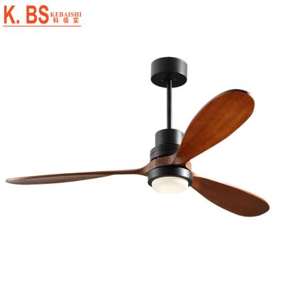 China Modern Support Customized 220v 52 Inch Three Blade Electric Indoor Ceiling Fan Equipped With Remote Control LED Ceiling Fan Lamp for sale