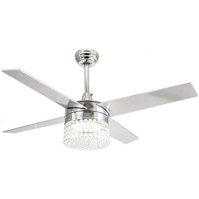 China Modern Chandelier Convenient Crystal Energy Saving Ceiling Fan Led Remote Control With Light for sale