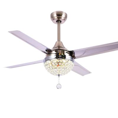 China Crystal Chandelier Electric Remote Control modern decorative dresser led ceiling fan with light for sale