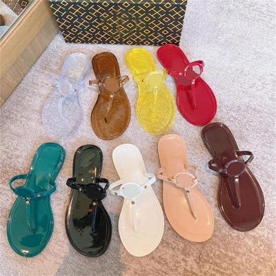 China New Mini Miller Slipper 2021 trend fashion beach shoes pvc bigbrand outdoor high quality hollow luxury new fashion Rome Women European Flip Flop for sale