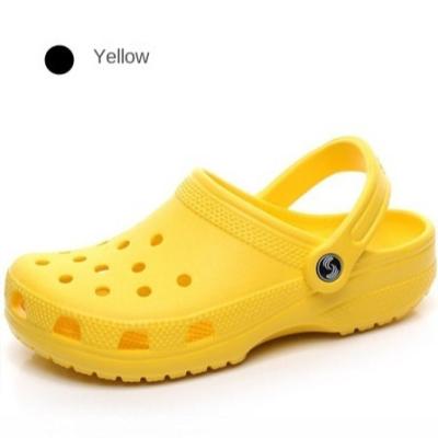 China New Deodorization Hobbles 2021 Women And Male Crose Sandals Solid Color EVA Foam Massage Sandalias Summer Garden Hobble Sandals for sale