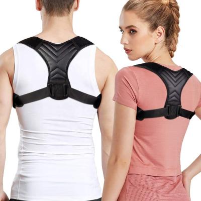 China Breathable Adjustable Elasticity Hot Selling Logo Upper Back Correction Band Clavicle Support Shoulder Back Brace Posture Corrector for Men and Women for sale