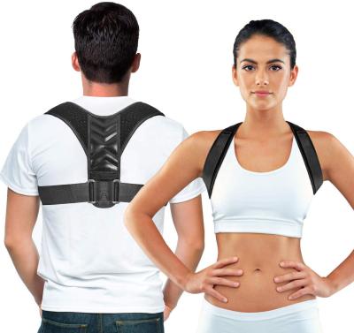 China Elasticity Logo Shoulder Posture Brace Upper Back Clavicle Support Posture Corrector Breathable Adjustable For Men Women Posture Corrector for sale