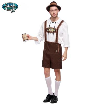 China Wholesale Polyester German Adult Men's Oktoberfest Cosplay Costume Halloween Mascots Festival Carnival Costume for sale