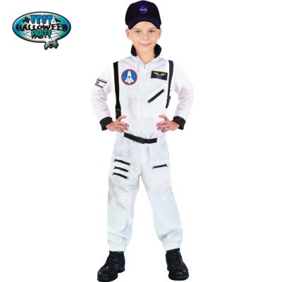 China Role Play Pilot Global Costume Polyester China Carnival Boys Children Kids Astronaut Costume for sale