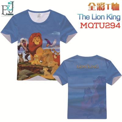 China Adult XXS-5XL Summer Anti-Shrink The Lion King Anime Cartoon 3D Digital Printed Animal T-shirt for sale