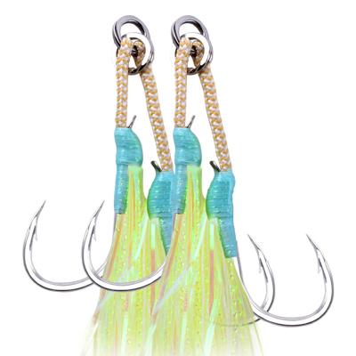 China High Carbon Steel Hooks Mag SPTN-GTL Fishing Aid Double Jig Hook With Anti-sewater Tin Liner Size 1/0 2/0 3/0 4/0 5/0 for sale