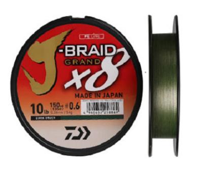 China J-BRAID X8 LARGE float locator braided fishing line DARK GREEN CHARTREUSE GREEN MULTI COLOR PE for sale