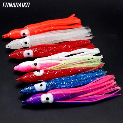 China Aid Hook .FUNADAIKO Octopus Squid Skirt 50mm 75mm 100mm 120mm Saltwater Fishing Lure DIY Accessories Fishing Tackle OCTOPUS SKIRT for sale