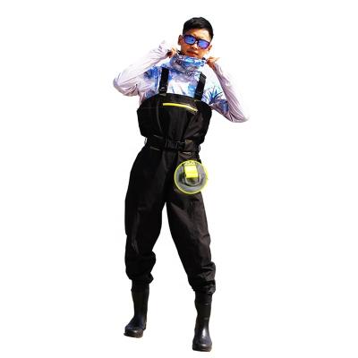 China FUNADAIKO Waterproof Nylon Wader Pants Waterproof Fishing Waders Breathable Pants With Boots for sale