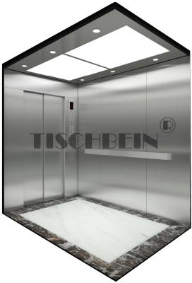 China 1000kg 1250kg 1600kg 0.5m/s  1.0m/s  1.5m/s Speed Hospital Elevator With Marble Floor Braille Button Deep Cabin for sale