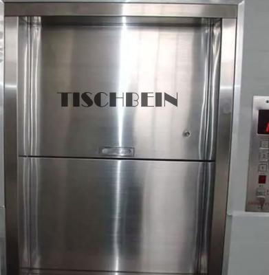 China Tipo tipo Dumbwaiter 100kg 200kg del piso de la rayita del CE ISO de la carretilla con la entrada adyacente del 90° para la fábrica de la comida del restaurante en venta