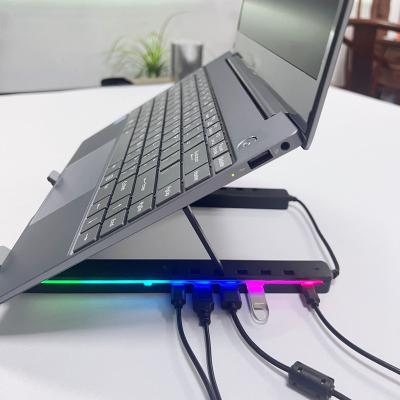 China Easy To Carry / Quick Heat Dissipation Aluminum Alloy Tablet Stand Portable Foldable Compatible Full Size Computer Stand for sale