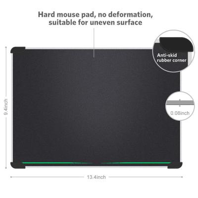 China Aluminum Alloy Waterproof Non-slip Ultrathin Waterproof Ultrathin Mouse Pad Material PC Resin Hard Mouse Pad for sale