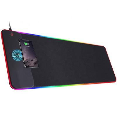 China Customized Rubber Wireless Charging Mouse Pad Eco-friendly/Waterproof/Thickening/Big Gamer RGB Mouse Pad Logo Non Slip Non Slip for sale