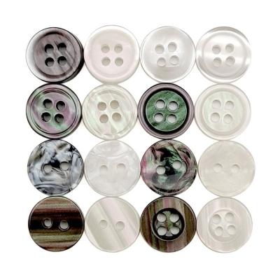 China Factory Price Four Holes Resin Button Wholesale Discount Custom Color Button For Work Clothes for sale