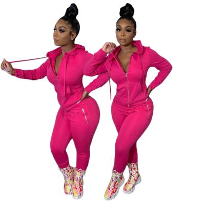 China Custom Anti-pilling Long Sleeve Ropa De Mujer Hoodies Apparel Tracksuits Tracksuits Fit 2 Piece Pants Set Fall 2021 Women Clothes for sale