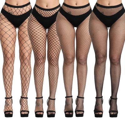 China Breathable Fabrics Sexy Black Mesh Net Stockings Pantyhose / Pantyhose Women Hosiery for sale