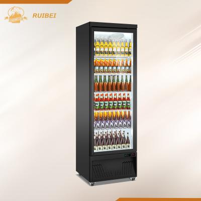 China Single-temperature Supermarket Refrigeration 450L Single Door Vertical Beverage Cooler Showcase for sale