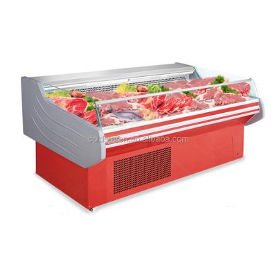 China Single-temperature fresh meat display freezer/display cabinet/open refrigerator for butcher shop for sale