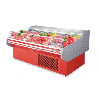 China Single-temperature Supermarket Meat Display Fridge Commercial Meat Fridge Self Service Meat Counter for sale