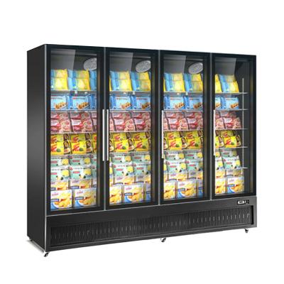 China New Ruibei Refrigerator 1/2/3/4 Doors Single-temperature Commercial Frozen Food Showcase Frost Free Upright Freezer for sale