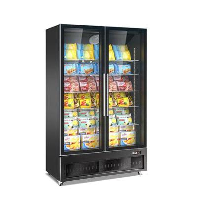 China Single-Temperature Vertical Double Door 5-Layer Ice Cream Freezer Display Case for sale