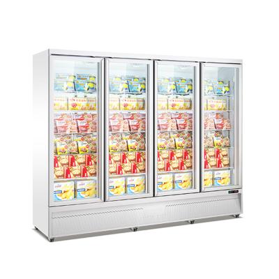 China Single-temperature Promotion Product Commercial Vertical Single Temperature Glass Door Freezer Display Showcase for sale