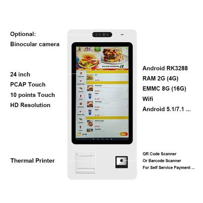 China Self Service Easy Interface Friendly Operation Kiosk Ordering Machine With Software App Self Service Payment Kiosk For Order Food In Supermarket Restaurant for sale