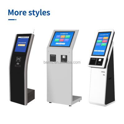 China Indoor 22 Inch IR Touch Frame LCD Screen Payment Self Service Queue System Terminal Kiosk For Bank for sale