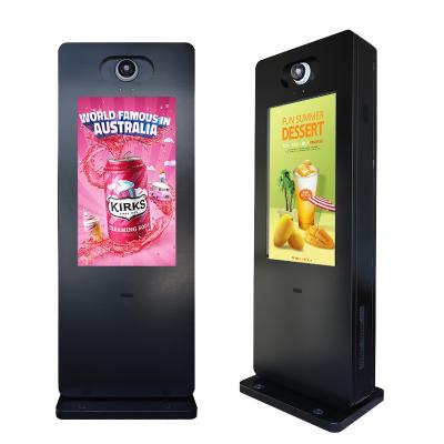 China 43 Inch Outdoor Outdoor Advertising Icd Show Digital Signage And Displays Advertising Player Kiosk With Camera And Microphone for sale