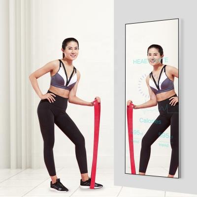 China Indoor Smart Mirror Factory Workout Mirror Exercise Fitness Magic Digital Signage and Displays Advertising Player Screen Kiosk for sale