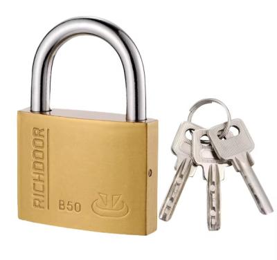 China ISO9001 Indoor 40mm Brass Padlock Keyed Alike ODM for sale