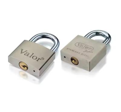 China Solid Stainless Steel 45mm Padlock Long Shank Keyed Alike for sale