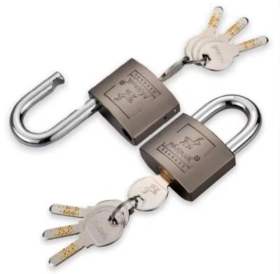 China Indoor Brass Imitation Copper Padlock 50mm Long Shackle for sale