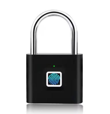 China Smart Biometric Biolock Fingerprint Padlock Outdoor USB Charge for sale