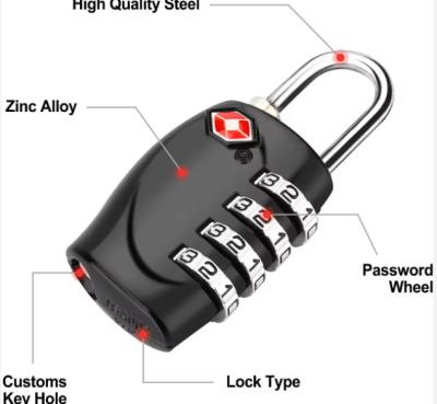 China Bulk Combination TSA Bag Lock For Luggage 20mm 50mm for sale