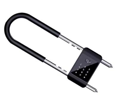 China Smart Fingerprint U Shaped Padlock USB Charge High Security for sale