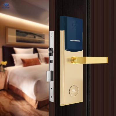 Cina Secure Electronic Keyless Swipe Key Card RFID Hotel Door Lock with Management Software in vendita