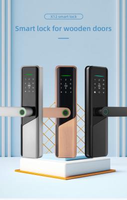 China Electrico Digital Volibel inteligente de aleación de aluminio RFID Tarjeta de contraseña Código Cerradura de puerta sin huella digital Tuya Ttlock App en venta