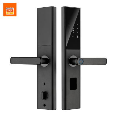 China Código RFID Cartão IC Smartphone App Desbloquear Biométrico Impressão digital de dedos Smart Lock Tuya Smart WiFi Digital Door Lock à venda