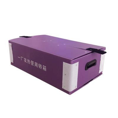 China Recycled materials factory direct sale pp custom lightweight blue cavity folding collapsible box/corrugated plastic carton box for sale