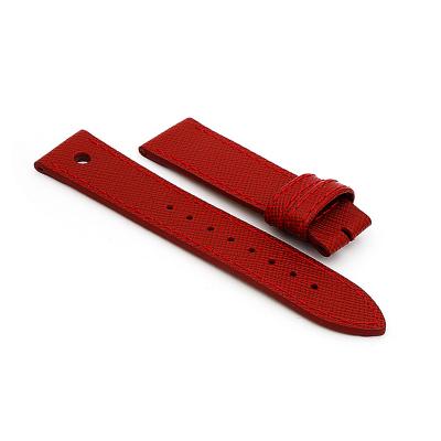 China Women Fashion Watch Strap 20mm Quick Release Wrist Genuine Leather Red Handmade Watch Bands for sale