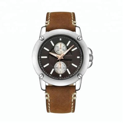 China Men's Alarm Trade Assurance Fashion Watches Wristwatch Stainless Steel Genuine Leather Male Watch With Sapphire Glass for sale