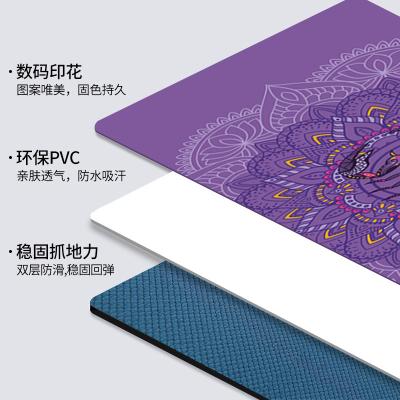 China Custom Yoga Supplies YUELI Constellation Printed Sports Women And Men PVC Yoga Mat for sale