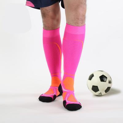 China Anti Bacterial Wholesale Custom Tube Mens Football Sports Anti Slip Socks for sale