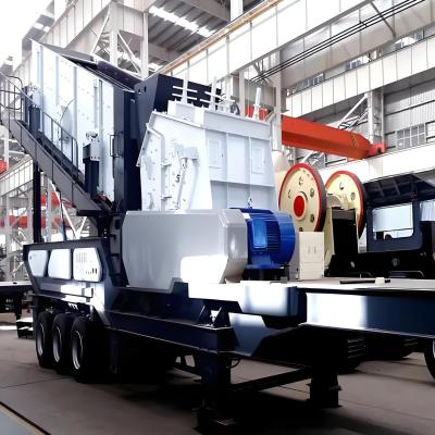 China 80-250kw Motor Power Mobile Jaw Impact Cone Crusher Plant para 150-300tph Capacidade à venda