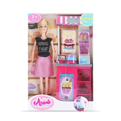 China 2022 Best Selling Mini Goods Using Delicious Fashion Cake Theme Doll Toy Set For Kid for sale