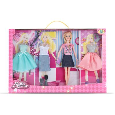 China Beautiful 2022 fashionable mini long hair special hot sale doll for 4 pieces toy set for sale